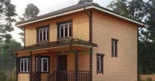 Двухэтажный дом из бруса в Улан-Удэ от Строй-Лнд - строительство от 132925 руб.