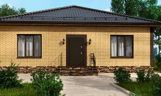 Проекты одноэтажных домов из кирпича | Строй-Лнд - Улан-Удэ от 3579 рублей