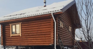 Баня из оцилиндрованного бревна под ключ в Улан-Удэ - от 132925 рублей